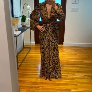 Zara long sleeve print dress